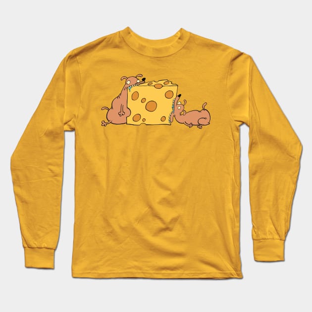 Cheese Dogs Long Sleeve T-Shirt by neilkohney